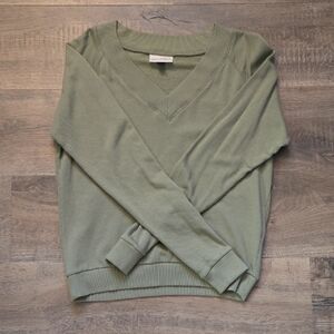 Women's Universal Thread V-Neck Sweatshirt Size Xtra Small Sage Green